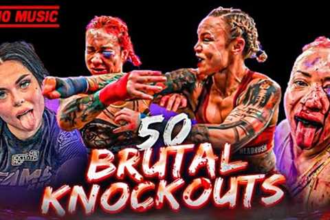 Top 50 Most Brutal Women's Knockouts | MMA, Kickboxing, Boxing