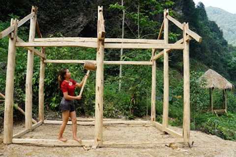 Building Log Cabin | How to make a wooden house? simple way to do it | My Daily Life