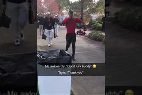 My awkward moment with Tiger Woods! #shorts