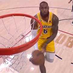 LeBron Smoked The Fast Break Dunk 😅