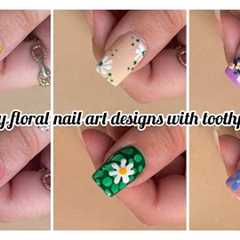 Easy floral nail art designs with toothpick || New nail art designs for beginners 2023