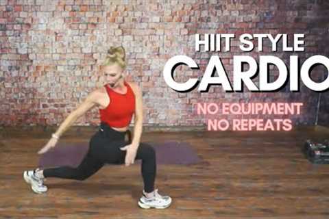 NO REPEAT HIIT STYLE CARDIO // AT HOME LOW IMPACT OR HIGH IMPACT