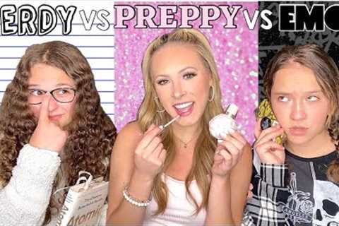 NERDY 🤓📚 VS PREPPY 🎀💄 VS EMO 🖤☠️ TARGET SHOPPING CHALLENGE