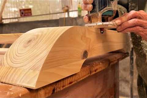 The Process of Making a 6-Person Dining Table from Oak Wood // Amazing Monolithic Woodworking Skills