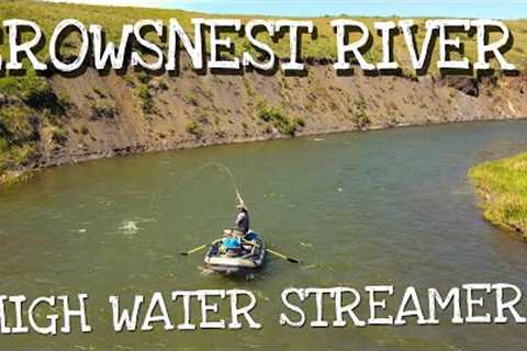 High Water Streamer Fishing on Alberta's Crowsnest River - POV High Water Fly Fishing Streamers