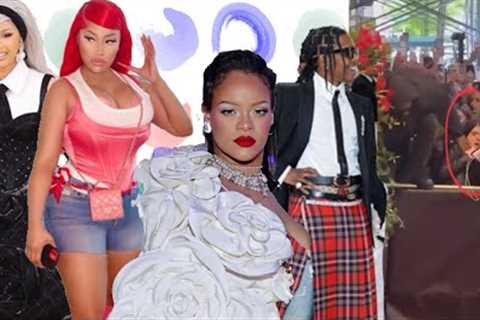 Rihanna $25 Million Dollar Met Gala Outfit &amp; Asap Rocky Step In Fan Face @ Event Cardi B Nicki..