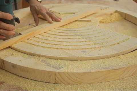 Extremely Unique Novelty Woodworking Design Project // Build A Tea Table With An Inspiring Design