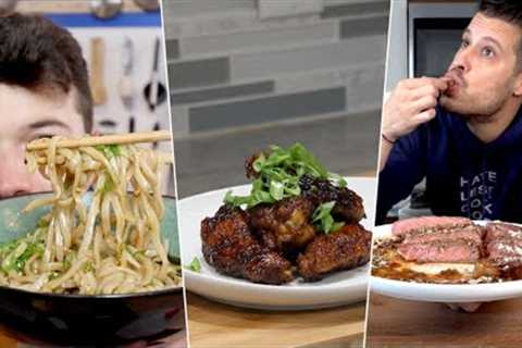 I Found The Best 10 MINUTE Dinner Recipes- Cola Wings, Brown Butter Steak, Gordon Ramsay Pasta