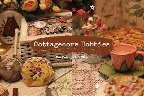Cottagecore Hobbies 🧺| Ghibli inspired Vlog | A Cozy Day of Spring 🌷🥧 🧵