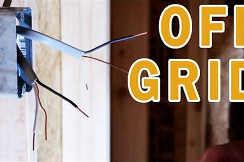 Off Grid Shed Lights and Outlets Wire Install