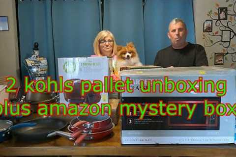 kohls 2 pallet unboxing plus amazon mystery box