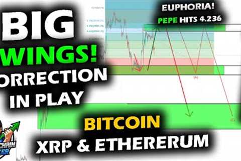 VOLATILITY IN ACTION on Bitcoin Price Chart, Altcoin Market, XRP and Ethereum Correct, PEPE 4.236