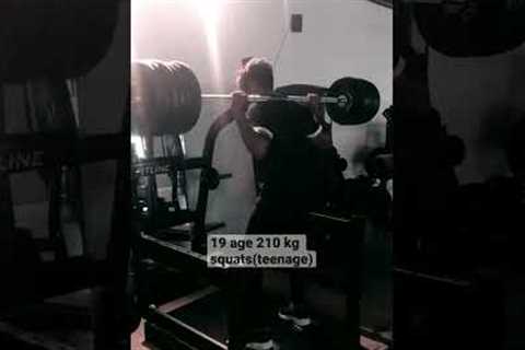 19 age 210 kg squat 2 rep #squat #gym #gymmotivation #gymlover #gymstatus #squatsworkout #shorts