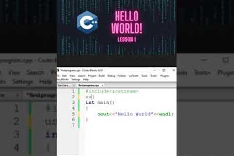 Basics of C++ |  Hello World!  | Programming tutorial for beginners | Shorts