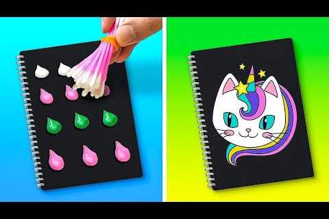 GENIUS ART CHALLENGE AND DRAWING HACKS || Cool Art Ideas! School DIY Tricks By 123 GO! Genius