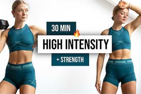 30 MIN Full Body STRENGTH AND CARDIO HIIT Workout - With Weights, Home Workout, No Repeats