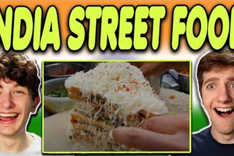 Americans React to Indian Street Food $100 Challenege! (Best Ever Food Review Show)