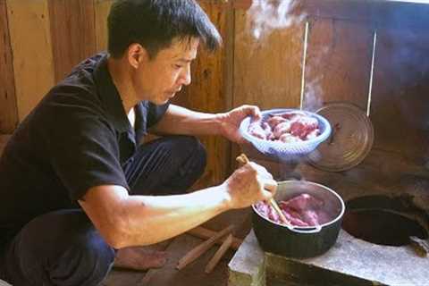 Diary of harvesting agricultural products - Boiled sweet potato with honey, Cool off on a summer day