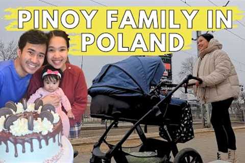 Living in Poland | grocery shopping, first cake order, birthday celebration 🥳⎪Pinoy Family 🇵🇭🇵🇱