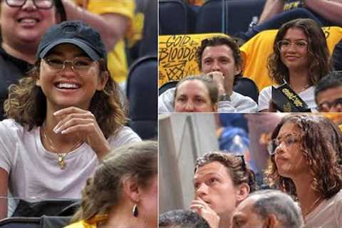 Tom Holland and Zendaya in attendance for Lakers-Warriors Game 2
