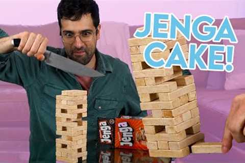 Making a JENGA Cake You Can Actually Play! • JonnyCakes