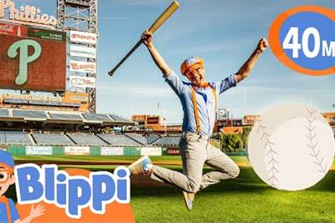 Blippi Learns to Play Baseball with the Phillies! Sports for Kids!