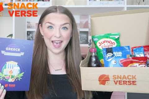 TASTING SNACKS FROM GREECE | SnackVerse subscription box unboxing