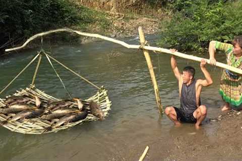 Full Video 100 Days Survival Skills Living Wild In The Forest, Catch Fish For Survival