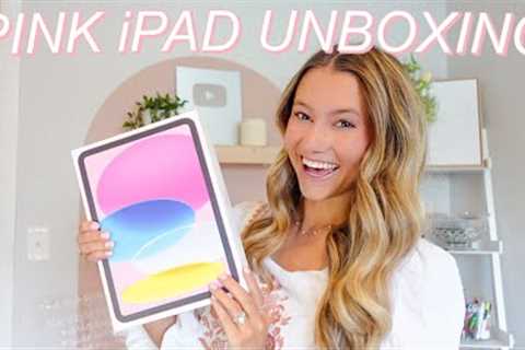 PINK iPAD 10TH GEN UNBOXING | apple pencil, magic folio keyboard, accessories