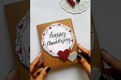QUICK ANNIVERSARY CARD #shorts #diycrafts #ytshorts  #handmadecards #papercraft