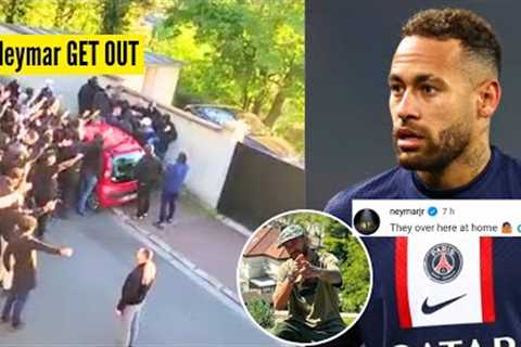 Neymar Reacts to PSG Fans at His House