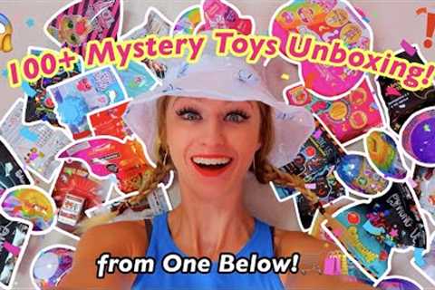 UNBOXING 100+ MYSTERY TOYS AND BLIND BAGS FROM ONE BELOW!!😱🛒✨ (OUR BIGGEST HAUL YET!🫢🎁)