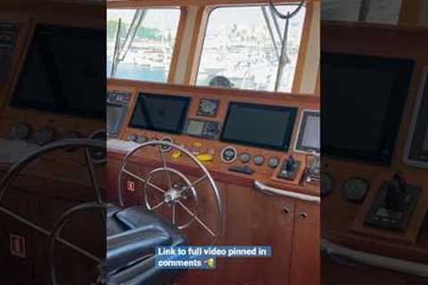 Inside The Wheelhouse On An 86 Foot Liveaboard Steel Trawler Yacht! #boats #boat #exploreryacht