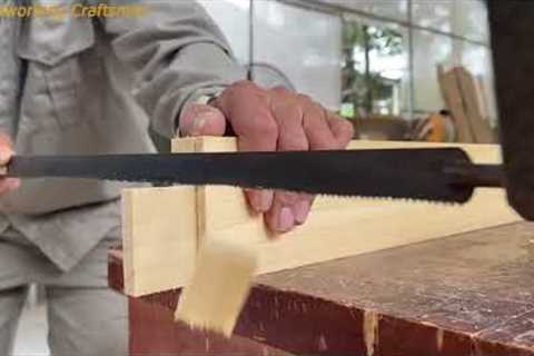 Woodworking Young Craft Worker // Making Simple Bed for Small Bedroom