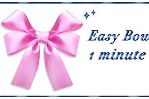How to tie the perfect bow | DIY ribbon bow | How to make simple satin bow | Gift Wrapping Land