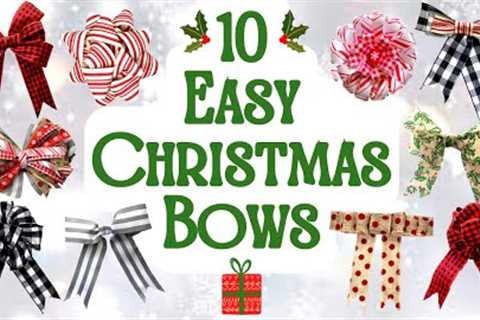 How to MAKE A BOW Out of Ribbon! EASY Christmas Bows | EASY GIFT BOWS | BOW Tutorial