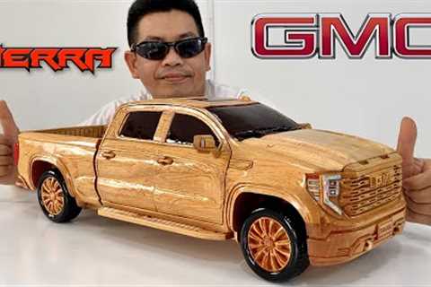 Wood Carving - 30 working days to complete the 2023 GMC Sierra 1500 Denali - Woodworking Art