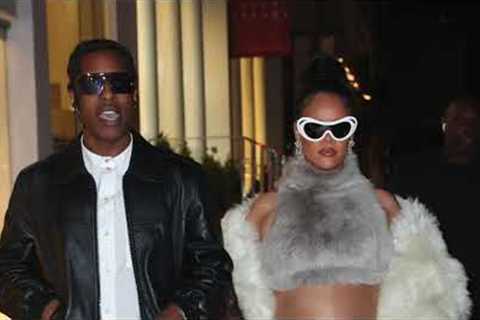 RIHANNA AND A$AP ROCKY HEAD TO BILLIONAIRES PRIVATE BIRTHDAY PARTY AT CIPRIANI IN NEW YORK CITY