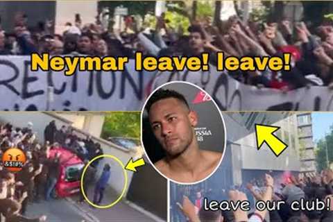 🔥BREAKING: Angry PSG fans at Neymar's house booing see Neymar's reaction 😱
