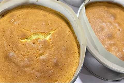Best Vanilla sponge cake baked with oil.
