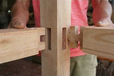 Extreme Special Traditional Hidden Lock Japanese Joints, How to Connect 3 Wood Without Nails