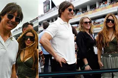 Tom Cruise mingles with stunning Shakira at the 2023 Miami Formula One Grand Prix.