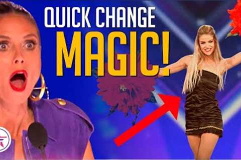 Top 10 UNBELIEVABLE Quick Change Magicians on Got Talent!