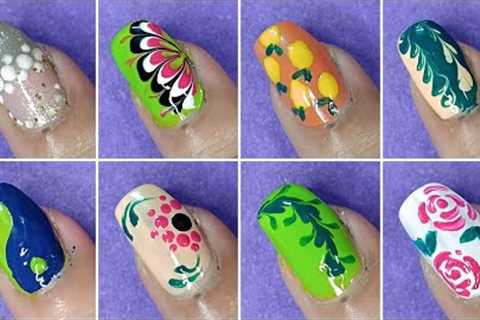 Beautiful 8 Nailart Design || Nail Tutorial At Home