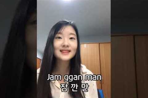 Learn Korean Speaking #waitaminute #second #wait #korean #language