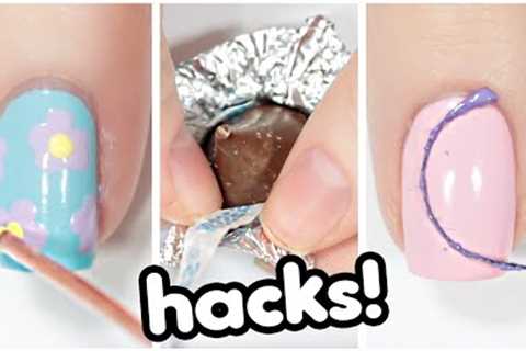 NAIL HACKS 2023 | NAIL ART DESIGNS USING ODD HOUSEHOLD ITEMS!