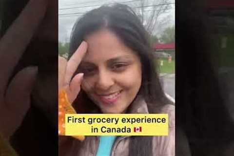 First Grocery Shopping Experience in Canada | #shorts #ytshorts | Indian in Canada
