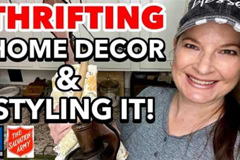 I’ve been THRIFTING GOODWILL &amp; SALVATION ARMY for my home decor!  Let’s  see how I’ve styled it!