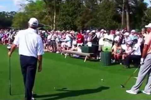 Masters 2013 Tiger Woods Fred Couples Augusta National 8th Hole