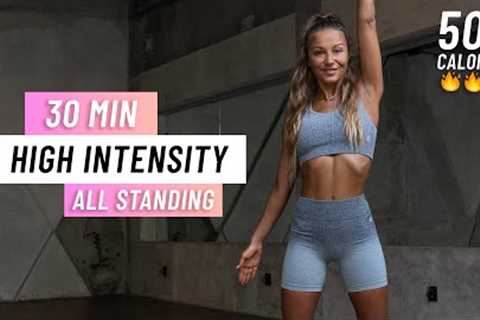 30 Min Full Body HIIT Workout - All Standing Cardio for Maximum Fat Burn (No Equipment)